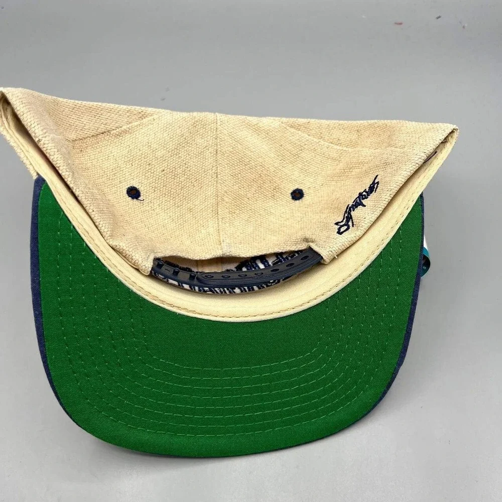 Vintage Georgia Tech Yellow Jackets Hat Men Beige‎ Signatures Snap Back Cap New